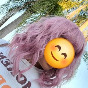Pastel Wavy Hair Wig Pink/Purple